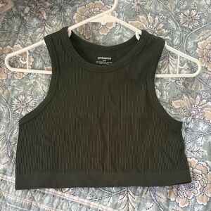 Ambiance Charcoal Ribbed Crop Top